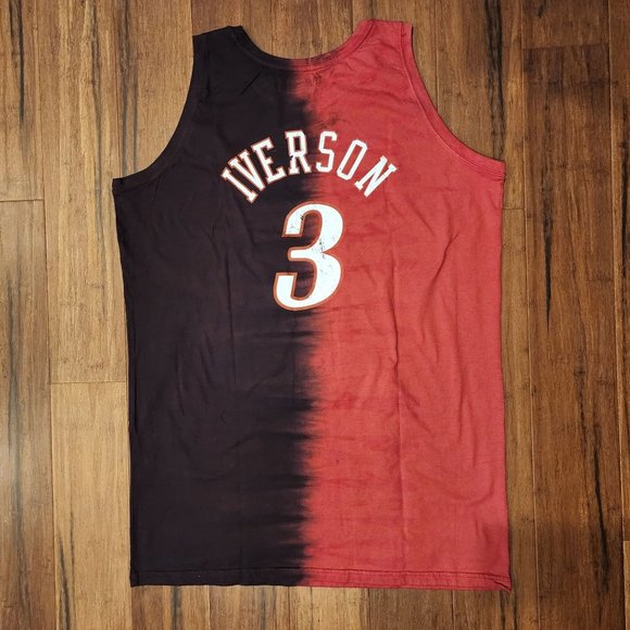 Allen Iverson Philadelphia 76ers Mitchell & Ness XLT Big & Tall Tie-Dye Tank Top - Picture 3 of 6